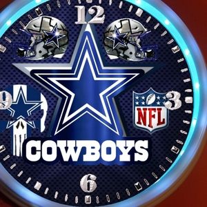 Dallas cowboys twin helmet clock